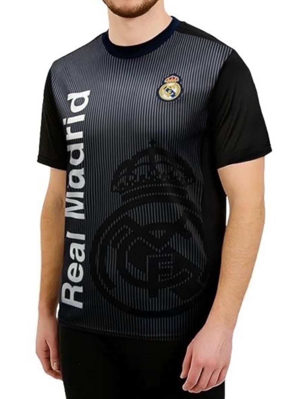 Real Madrid Soccer Performance T-Shirt Black Gradient Blokecore Football Club L